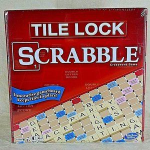 Tile Lock Scrabble Crossword Game Board Travel RV Camping Stay in Place Fun New